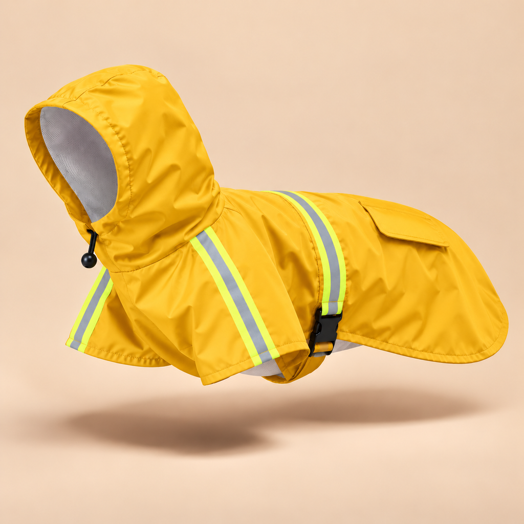 Form Storm Coat in Gorse Yellow, studio shot