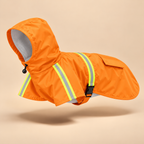 Form Storm Coat in Bracken Orange, studio shot