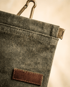 Form Treat Pouch — waxed canvas and brass detail