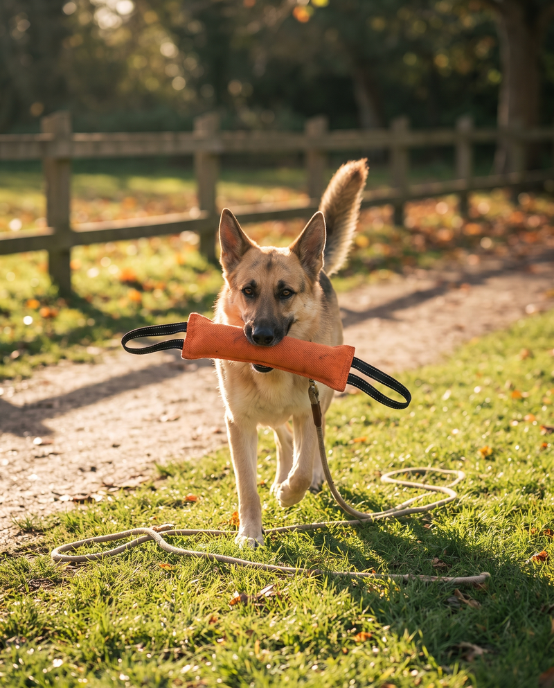 FELL Dog Drag Toy Dog Jute Bite Pillow Durable Training Equipment - Orange